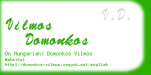 vilmos domonkos business card